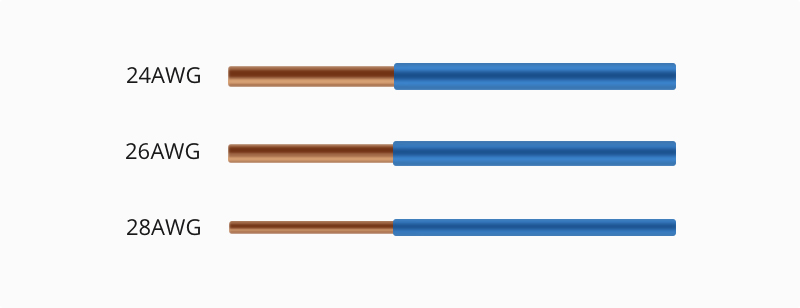 انواع کابل 28AWG 26AWG و 24AWG