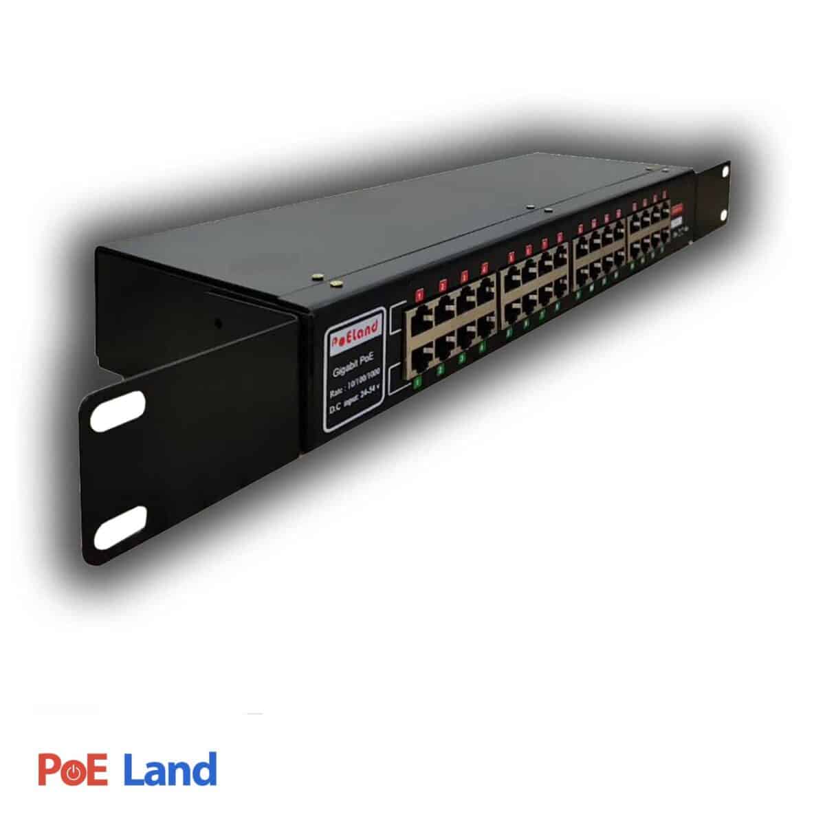 پچ پنل poe دارای 16 پورت گیگ