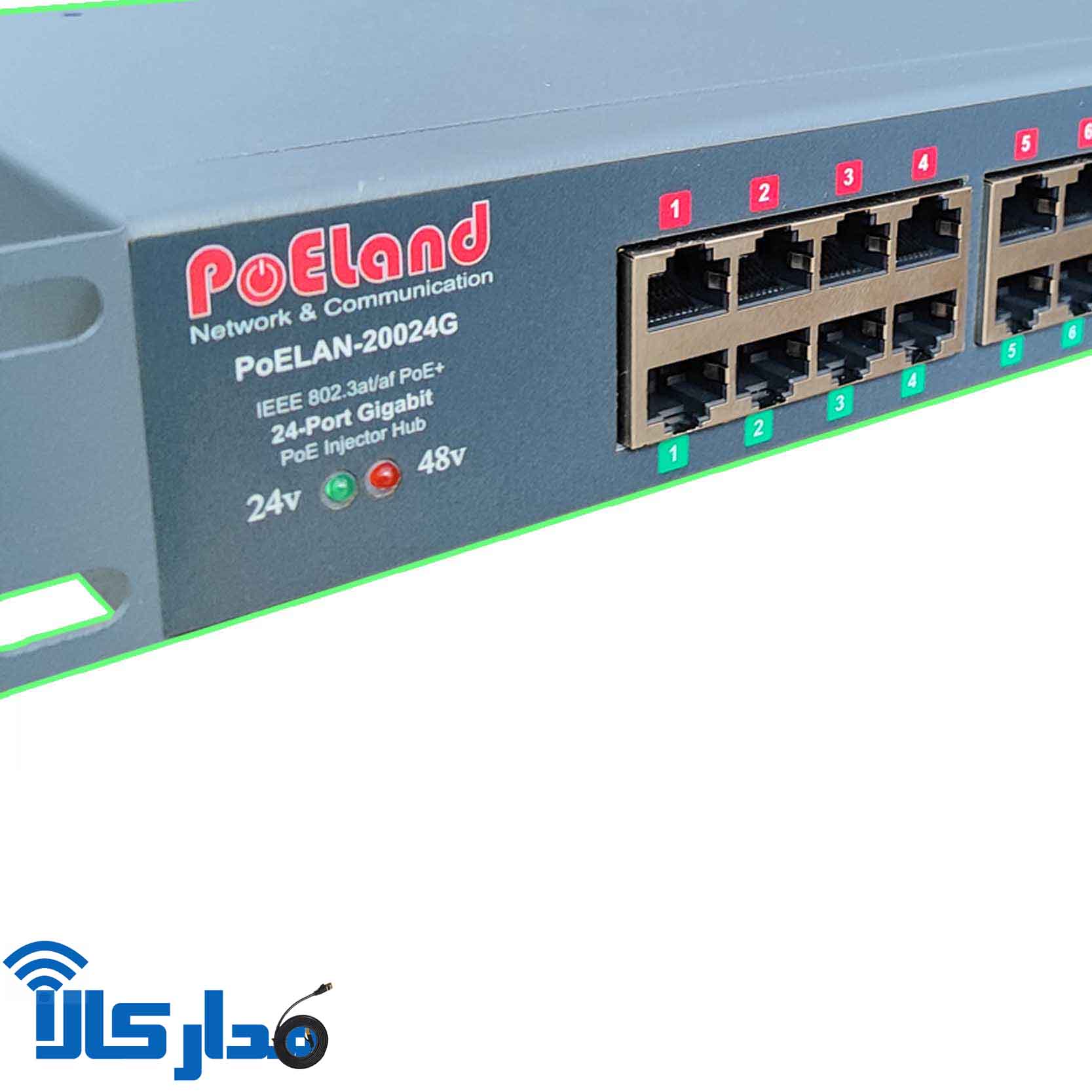 PoE Injector 20024G پچ پنل PoE گیگ مدل PoELAND-20024G