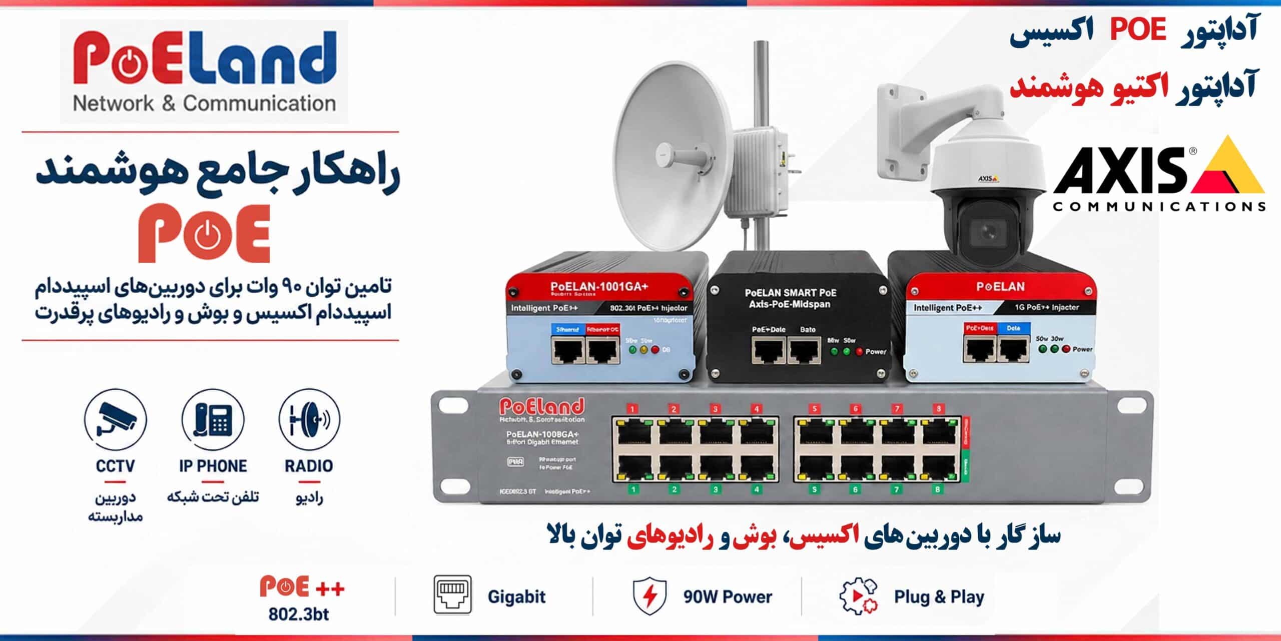 آداپتور poe اکسیس و بوش